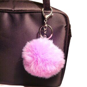NWOT Purple Faux Fur Purse Charm or Keychain